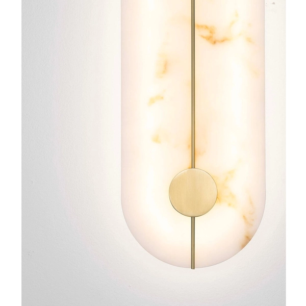 Owalny kinkiet ścienny MAIRANA LE44618 LED 19W 3000K do jadalni biały złoty