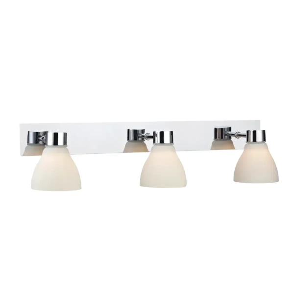 Ścienna lampa łazienkowa Cassis 106370 szkło opalowe IP44 chrom