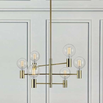 LAMPA wisząca CAPITAL 106418 Markslojd metalowa OPRAWA industrialna ZWIS 6-punktowy żarówki bulbs sticks złoty