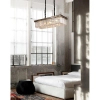 Wisząca lampa kryształowa Sparkle MP0097A Step do salonu glamour brąz
