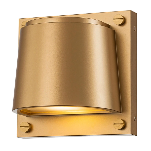 Półokrągły kinkiet ścienny Scout HK-SCOUT-PHB Hinkley IP44 mosiądz