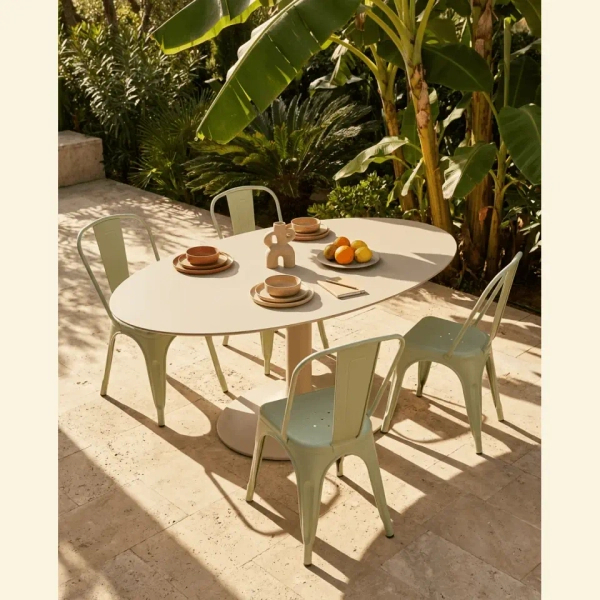 Krzesło do salonu i ogrodu PARIS zielone 5900168835825 wys. 86 cm