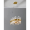 Glamour lampa wisząca CHOLULA LE42909 do pokoju kryształ złota