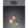Zwieszana kaskadowa lampa CORK 364630317 Trio do sypialni czarny multikolor