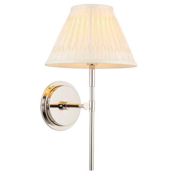 Salonowa lampa ścienna Rennes & Chatsworth 103357 z abażurem nikiel