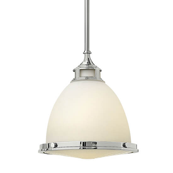 Lampa wisząca do jadalni retro Amelia HK-AMELIA-P-M-CM chrom biały