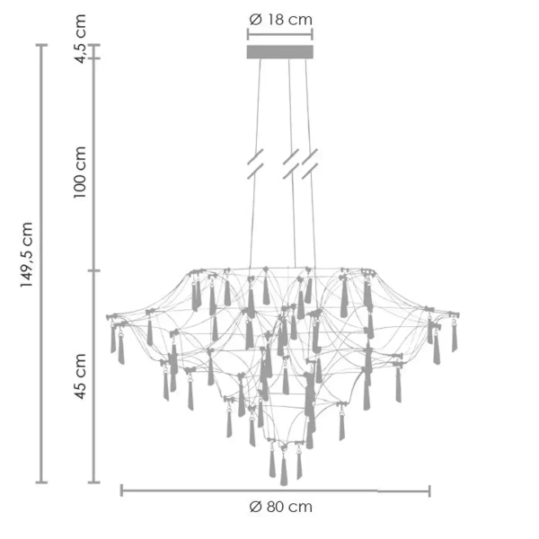 Żyrandol z kryształkami Crystal net 7783-54P Step glamour ażurowy chrom