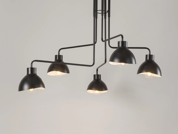 Sufitowa lampa salonowa Holi industrial pająk czarny