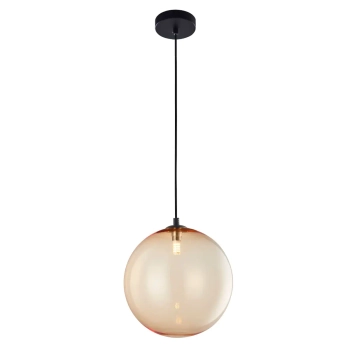 Minimalistyczna lampa wisząca Hale P01494BK kulista czarna