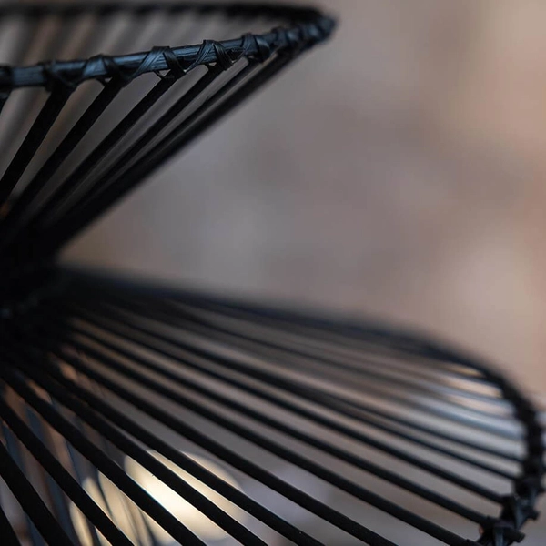 Wisząca lampa salonowa Duplici 108784 Markslojd metal bambus czarny