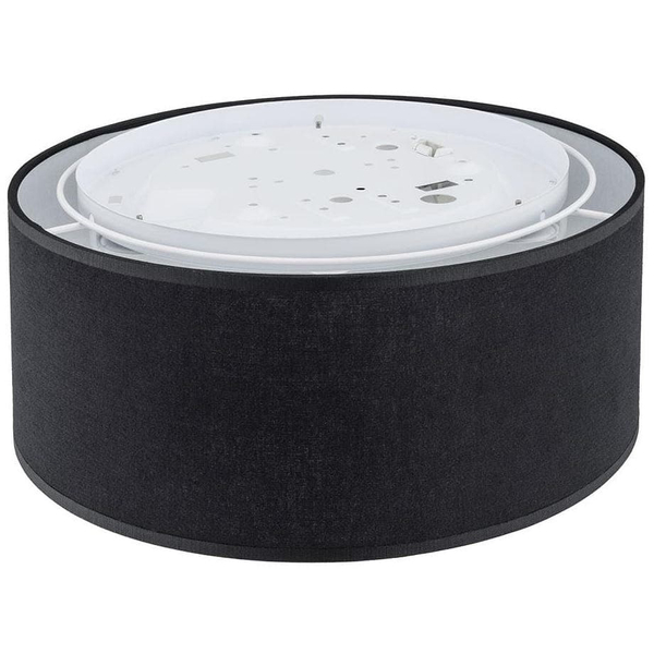 Plafon natynkowy okrągły Rondo 3335 TK Lighting z tkaniny czarny biały