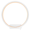 Kinkiet LAMPA ścienna MDECO SLIM/000101/3000/W futurystyczna OPRAWA metalowa LED 18W 3000K pierścień ring biały
