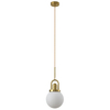 Sypialniana lampa wisząca Pearl SMP0093 Step kula art deco złota