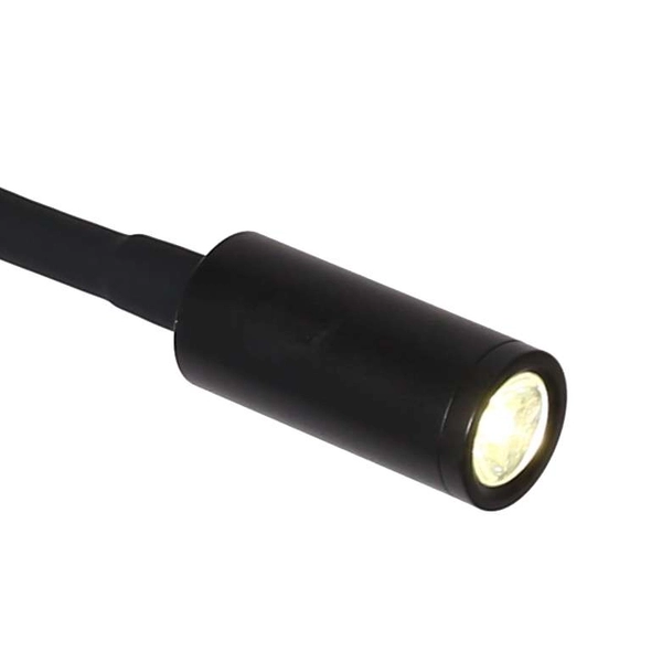 LAMPA ścienna SENISE LP-2021/1W BK Light Prestige regulowana OPRAWA kinkiet LED 3W 3000K tuba na peszlu IP44 paola czarna