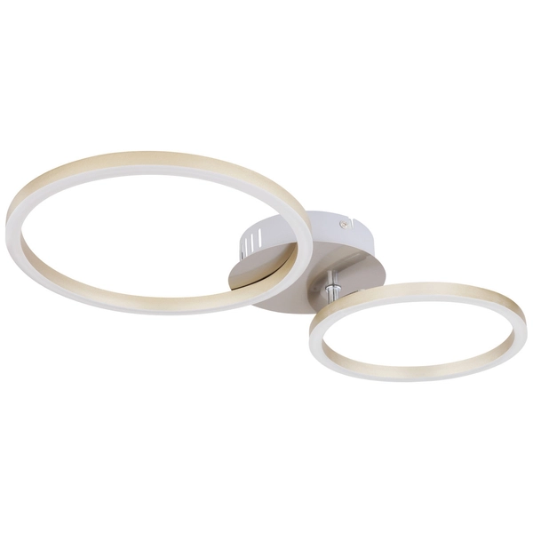 LAMPA sufitowa KENDY 67233-24N Globo geometryczna OPRAWA metalowa LED 24W 3000K rings nikiel