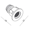 Podtynkowa lampa sufitowa POINT 2880A1102 LED 1W 3000K biały