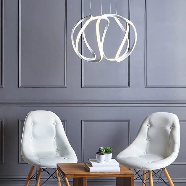Ledowa wisząca lampa Alonsa ALO012 LED 16W 3000K ringi biały