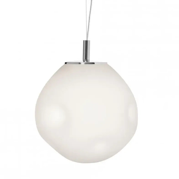 Metalowa lampa zwisająca Cloe 11065103 Kaspa do kuchni biała chrom