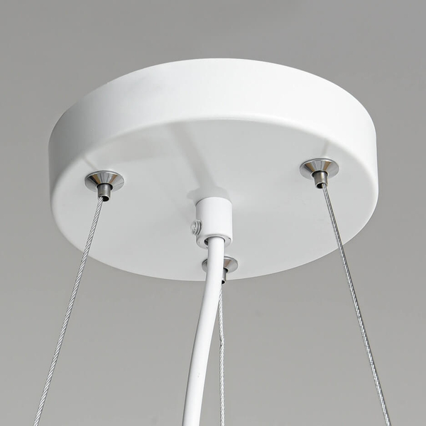 LAMPA wisząca REUS LP-8069/1P WH Light Prestige geometryczna OPRAWA okrągła zwis metalowy biały