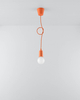 Wisząca LAMPA industrialna SL.0584 OPRAWKA na żarówkę ZWIS kabel przewód pomarańczowa