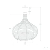 Lampa ekologiczna Boho ABR-LW16-BH-E27 Abruzzo wisząca brązowa