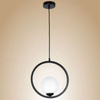 Wisząca LAMPA modernistyczna BOSTON MLP5593 Milagro metalowa OPRAWA okrągła ZWIS szklana kula ball czarna biała