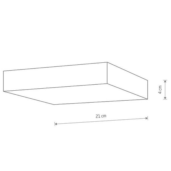 Lampa przysufitowa kwadrat Lid Square 10431 Nowodvorski LED 35W 4000K biała