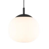 Sypialniana lampa wisząca VIBE 4759 szklana kula czarny biały