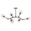 Lampa wisząca molekuły Modern orchid ST-1232-6 black transparent Step nad stół czarna
