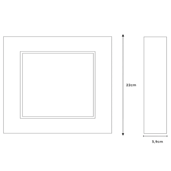 Przysufitowa lampa kwadrat BRICE-LED 28117/22/30 LED 22W 3000K IP44 czarny