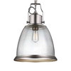Wisząca LAMPA rustykalna FE-HOBSON-P-L-SN Elstead FEISS loftowa OPRAWA szklana ZWIS hygge nikiel przezroczysty