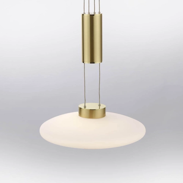 Wisząca lampa sypialniana Lautada LED 22,5W zwis mosiądz