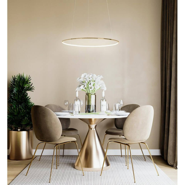 Okrągła wisząca lampa Ring Slim MSE1501100156 Moosee LED 20W 3000K pierścień złoty