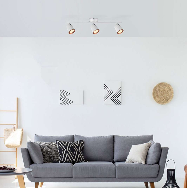 Plafon LAMPA sufitowa SOLANGE 5047 Rabalux regulowana OPRAWA metalowa LED 18W 3000K reflektorki tuby białe złote