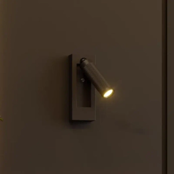 Regulowany ścienny kinkiet CORE czarny W0430 LED 3W 3000K tubka