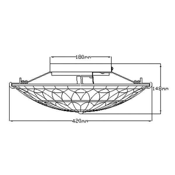 Witrażowa lampa sufitowa West End QZ-WEST-END-F Quoizel szkło kolorowa
