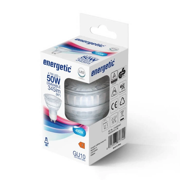 Żarówka szklana GU10 5164005421 LED 4,7W 4000K 345lm przezroczysta