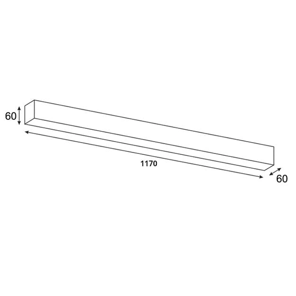 Lampa sufitowa liniowa Lupinus 3115012202-1 Elkim LED 32W 4000K podłużna biała