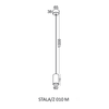 Lampa wisząca tuba Stala 501001005 Elkim do salonu złota