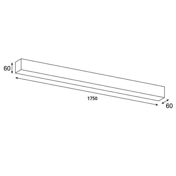 Natynkowa lampa liniowa Lupinus 3115014102-1 Elkim LED 48W 3000K biała