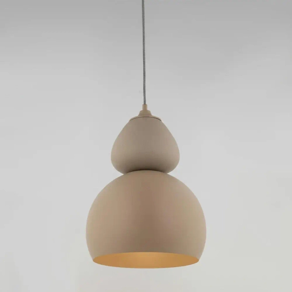 Ceramiczna lampa wisząca Tigali beżowa 5241 1xE27 kopułowa