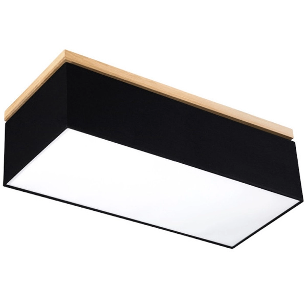 Sufitowa lampa VERTIGA 34513474 prostokątna loftowy abażurowy czarny