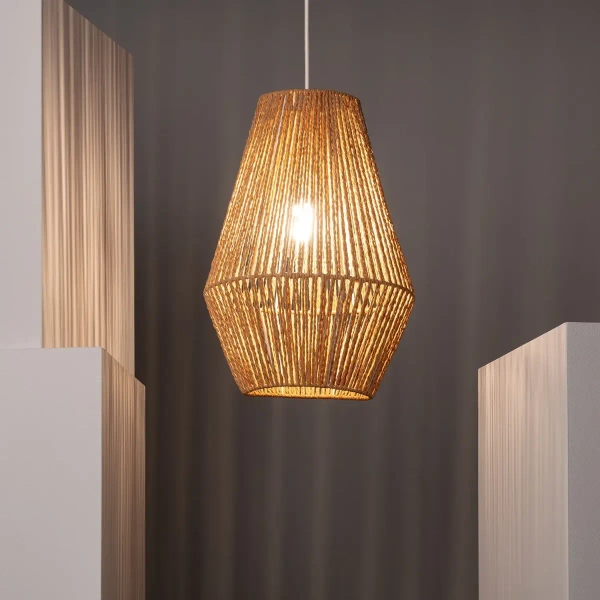 Pleciona lampa zweszana Boho ABR-LW12-BH-E27 Abruzzo brązowa