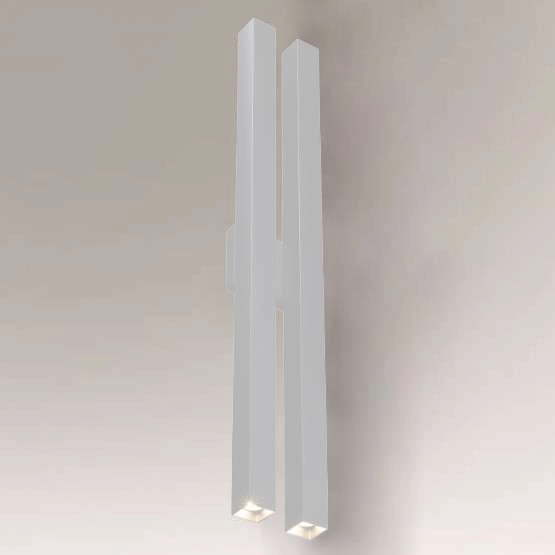 Kinkiet LAMPA ścienna DOHA 7493 Shilo metalowa OPRAWA 4-punktowa prostokątna biała