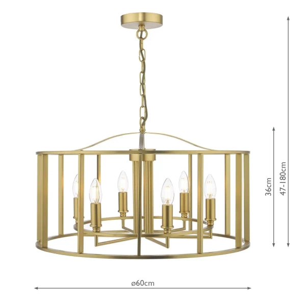 Świecznikowa lampa wisząca Mya MYK0663 do przedpokoju szczotkowany brąz