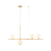 Kremowa lampa wisząca MODERNO DN1506 biała 4xG9 kule do jadalni