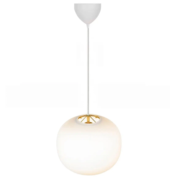 Kulista lampa wisząca Navone 2220433001 okrągła szklana biały