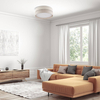 Okrągła lampa sufitowa ECO 5775 TK Lighting tkaninowa biała