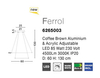 Nowoczesny żyrandol salonowy Banda rings LED 85W 3000K brązowy