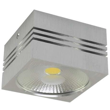 Sufitowa LAMPA plafon GUSTI 03106  Ideus kwadratowa OPRAWA metalowa LED 10W 4000K downlight srebrny